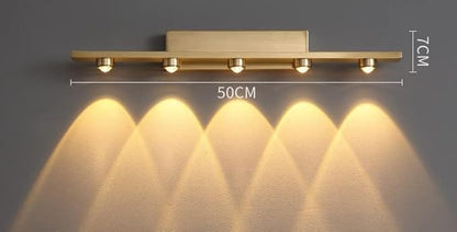 5 Light Led Gold Body LED Wall Lights Mirror Vanity Picture