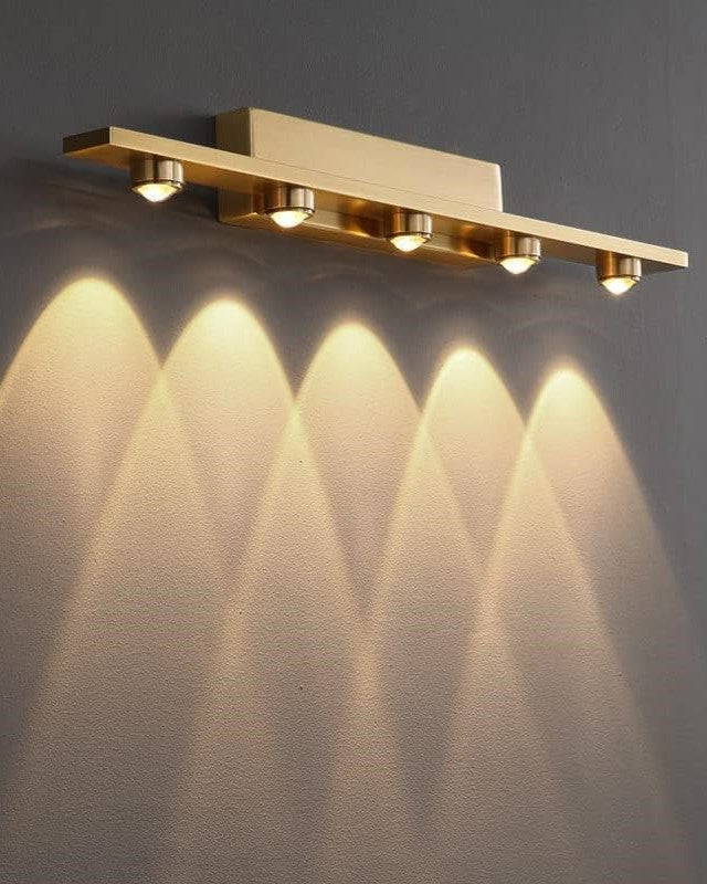 5 Light Led Gold Body LED Wall Lights Mirror Vanity Picture