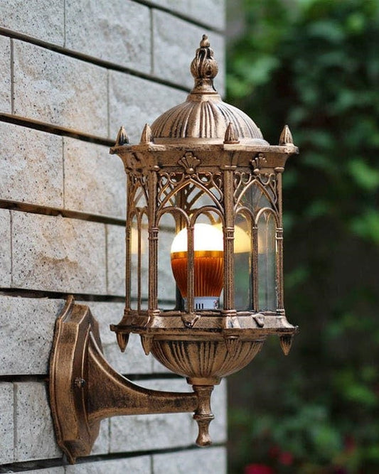 Antique Gold Outdoor Wall Light