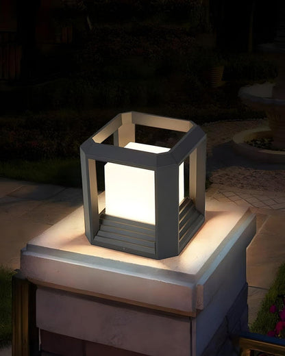 Modern Cube Outdoor Gate Light - Small