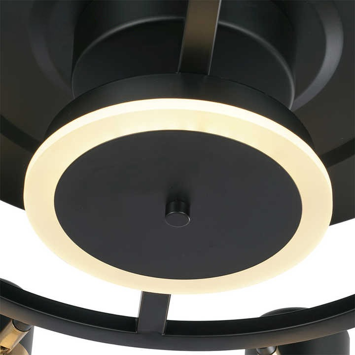 Modern Industrial  Remote Control Chandelier Ceiling Fan