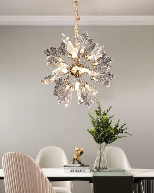 Modern Leaf Chandelier for Dining Room-18 L