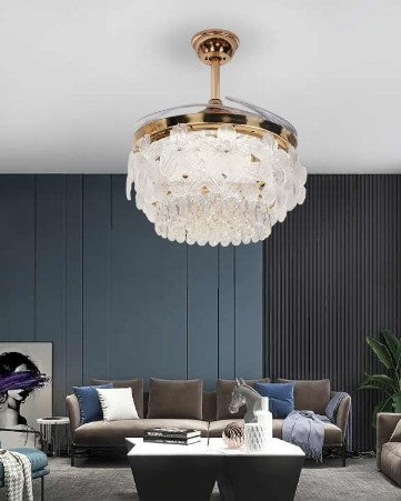 Luxurious Ceiling Fan Chandelier with Remote Control