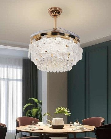 Luxurious Ceiling Fan Chandelier with Remote Control