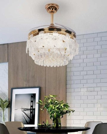 Luxurious Ceiling Fan Chandelier with Remote Control