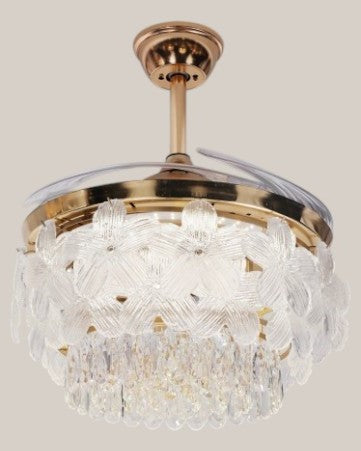 Luxurious Ceiling Fan Chandelier with Remote Control