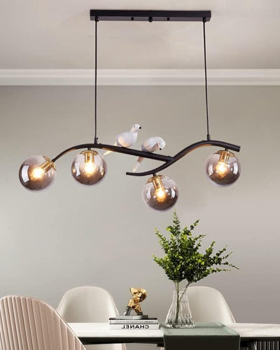 Bubble White Bird Morden Chandelier