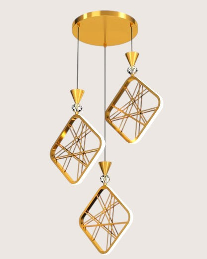 Three Tier Geometric Pendant