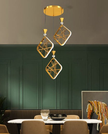 Three Tier Geometric Pendant