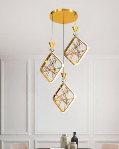 Three Tier Geometric Pendant