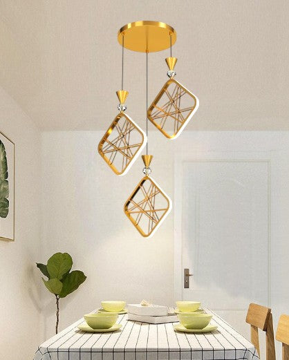 Three Tier Geometric Pendant