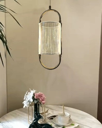 Contemporary Oval Frame  Pendant Light