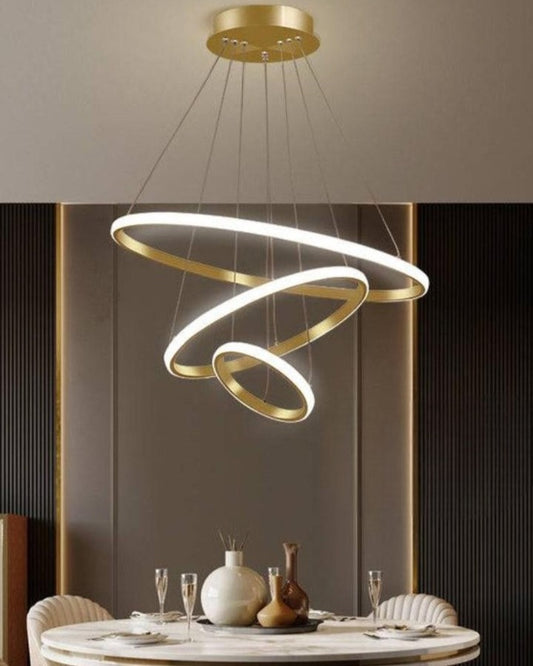 3 Ring Gold Body Modern Chandelier