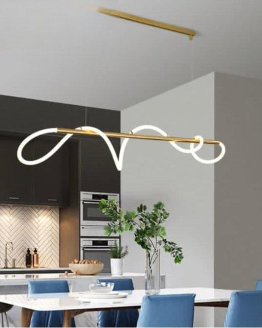 Long with Curly Acrylic Ceiling Light