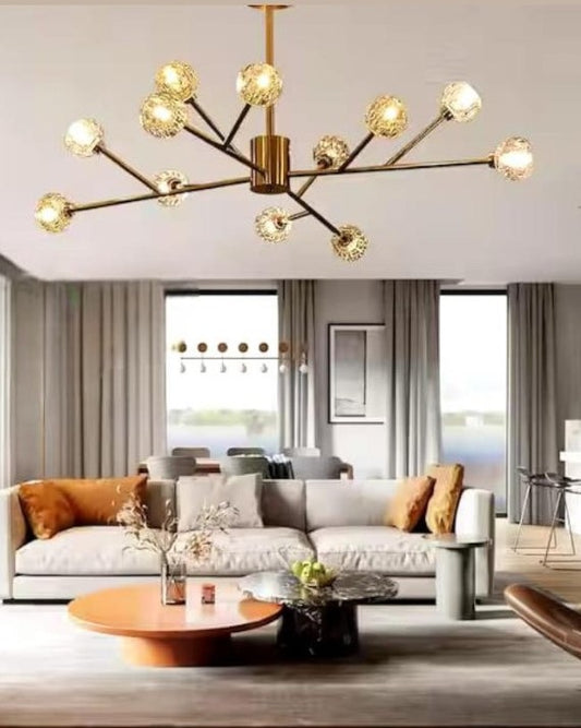 15 - Lights Diamond Cut Chandelier