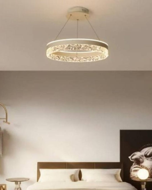 Crystal Rings Ceiling Mounted Chandelier