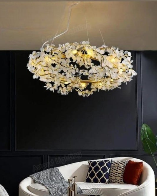 Morden Snowy Crown Chandelier - 600mm