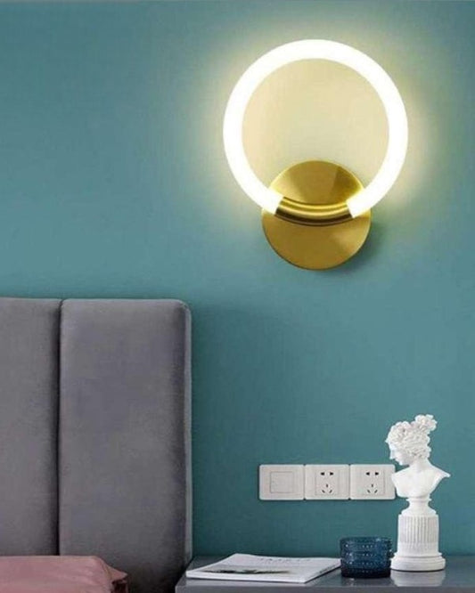 Gold Round Simple Modern Wall Light