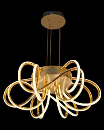 circle design golden led chandelier pendant lights