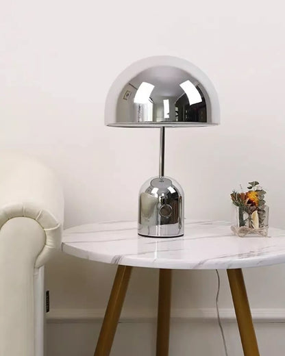 Aesthetic Minimalist Chrome Table Lamp